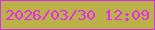 文字の大きさ：3、枠の色：d432e8、背景の色：bab248、文字の色：e629f6 無料ブログパーツのブログ時計