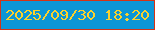 文字の大きさ：5、枠の色：d43315、背景の色：0c96d6、文字の色：fbd12d 無料ブログパーツのブログ時計