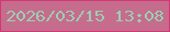 文字の大きさ：3、枠の色：d43675、背景の色：c66c8d、文字の色：9bceb2 無料ブログパーツのブログ時計