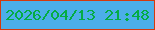 文字の大きさ：1、枠の色：d4390e、背景の色：4caee9、文字の色：04ac43 無料ブログパーツのブログ時計