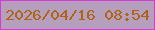 文字の大きさ：4、枠の色：d43ada、背景の色：b59fbc、文字の色：ad6414 無料ブログパーツのブログ時計