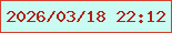 文字の大きさ：1、枠の色：d43f2c、背景の色：cafbf2、文字の色：b02212 無料ブログパーツのブログ時計