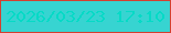 文字の大きさ：4、枠の色：d44030、背景の色：37d4d1、文字の色：06dac6 無料ブログパーツのブログ時計