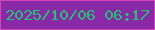 文字の大きさ：4、枠の色：d443b5、背景の色：8929a7、文字の色：1cc770 無料ブログパーツのブログ時計
