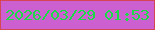 文字の大きさ：5、枠の色：d44654、背景の色：cc60d1、文字の色：1bdb46 無料ブログパーツのブログ時計