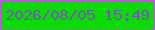文字の大きさ：1、枠の色：d446fc、背景の色：0bda03、文字の色：7557c0 無料ブログパーツのブログ時計