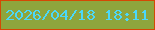 文字の大きさ：5、枠の色：d44804、背景の色：8ea53d、文字の色：4bd8f9 無料ブログパーツのブログ時計