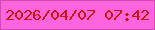 文字の大きさ：4、枠の色：d448b4、背景の色：fc65dd、文字の色：cf1508 無料ブログパーツのブログ時計