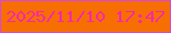 文字の大きさ：3、枠の色：d449e0、背景の色：f76e03、文字の色：f629a5 無料ブログパーツのブログ時計