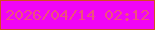 文字の大きさ：5、枠の色：d44b21、背景の色：f105f5、文字の色：ef507c 無料ブログパーツのブログ時計