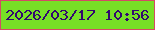 文字の大きさ：5、枠の色：d44b65、背景の色：77e026、文字の色：32076f 無料ブログパーツのブログ時計