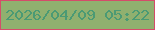 文字の大きさ：3、枠の色：d44c6a、背景の色：90b06f、文字の色：4b9a74 無料ブログパーツのブログ時計