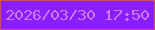 文字の大きさ：3、枠の色：d44c6c、背景の色：881ffc、文字の色：cc78f4 無料ブログパーツのブログ時計