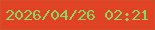 文字の大きさ：4、枠の色：d44e2a、背景の色：df4225、文字の色：8cd660 無料ブログパーツのブログ時計