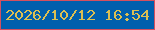 文字の大きさ：5、枠の色：d4505f、背景の色：005fad、文字の色：dcbf52 無料ブログパーツのブログ時計