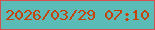 文字の大きさ：3、枠の色：d45150、背景の色：5bbbb7、文字の色：c54208 無料ブログパーツのブログ時計