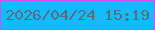 文字の大きさ：1、枠の色：d451e4、背景の色：0fbdff、文字の色：616977 無料ブログパーツのブログ時計