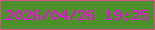 文字の大きさ：3、枠の色：d45389、背景の色：4c8f2b、文字の色：f802ee 無料ブログパーツのブログ時計