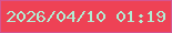 文字の大きさ：4、枠の色：d45591、背景の色：ee4255、文字の色：b1edd3 無料ブログパーツのブログ時計
