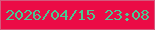 文字の大きさ：2、枠の色：d4597c、背景の色：eb0b46、文字の色：4ac991 無料ブログパーツのブログ時計