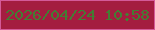 文字の大きさ：3、枠の色：d45a99、背景の色：a41d40、文字の色：437d33 無料ブログパーツのブログ時計