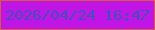 文字の大きさ：4、枠の色：d45d39、背景の色：c115e7、文字の色：4051b7 無料ブログパーツのブログ時計