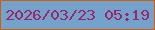 文字の大きさ：3、枠の色：d45e04、背景の色：73a2cc、文字の色：9b2766 無料ブログパーツのブログ時計