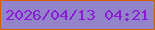文字の大きさ：3、枠の色：d45e07、背景の色：9383c9、文字の色：8a1bd4 無料ブログパーツのブログ時計