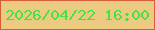 文字の大きさ：3、枠の色：d45e37、背景の色：edca81、文字の色：46e143 無料ブログパーツのブログ時計