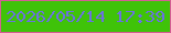 文字の大きさ：3、枠の色：d45e93、背景の色：3fc309、文字の色：6b71e1 無料ブログパーツのブログ時計