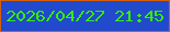 文字の大きさ：3、枠の色：d45f0c、背景の色：214acc、文字の色：35ee06 無料ブログパーツのブログ時計