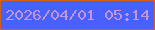 文字の大きさ：4、枠の色：d45f16、背景の色：4861fe、文字の色：c795d4 無料ブログパーツのブログ時計