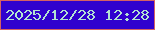 文字の大きさ：1、枠の色：d46163、背景の色：3001ce、文字の色：b3e3d2 無料ブログパーツのブログ時計