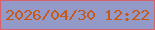 文字の大きさ：4、枠の色：d4616c、背景の色：939ac8、文字の色：c65818 無料ブログパーツのブログ時計
