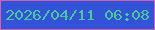 文字の大きさ：5、枠の色：d461b0、背景の色：3253d7、文字の色：4bc89a 無料ブログパーツのブログ時計