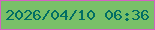 文字の大きさ：4、枠の色：d462c2、背景の色：79c069、文字の色：016e64 無料ブログパーツのブログ時計