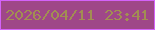 文字の大きさ：1、枠の色：d462f9、背景の色：9f4788、文字の色：a28e52 無料ブログパーツのブログ時計