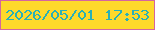文字の大きさ：3、枠の色：d4659f、背景の色：fed92a、文字の色：29b0b7 無料ブログパーツのブログ時計