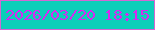 文字の大きさ：3、枠の色：d467d3、背景の色：0ccfb9、文字の色：d729f1 無料ブログパーツのブログ時計
