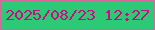 文字の大きさ：5、枠の色：d4689b、背景の色：2cca76、文字の色：ca0b82 無料ブログパーツのブログ時計
