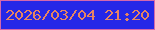文字の大きさ：4、枠の色：d468ac、背景の色：2527e7、文字の色：e68462 無料ブログパーツのブログ時計