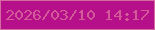 文字の大きさ：5、枠の色：d46ca0、背景の色：b5108a、文字の色：d25a98 無料ブログパーツのブログ時計