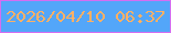 文字の大きさ：3、枠の色：d46df1、背景の色：53a6f9、文字の色：feb064 無料ブログパーツのブログ時計