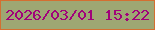 文字の大きさ：4、枠の色：d46f31、背景の色：9ea773、文字の色：a1027a 無料ブログパーツのブログ時計