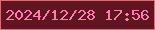 文字の大きさ：2、枠の色：d47076、背景の色：611520、文字の色：fe7db1 無料ブログパーツのブログ時計