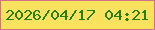 文字の大きさ：3、枠の色：d4708a、背景の色：f9e25e、文字の色：287f0e 無料ブログパーツのブログ時計