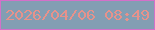 文字の大きさ：5、枠の色：d470c9、背景の色：839eb3、文字の色：e6928b 無料ブログパーツのブログ時計