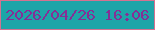 文字の大きさ：3、枠の色：d47290、背景の色：1da5a8、文字の色：852f96 無料ブログパーツのブログ時計