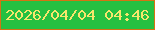 文字の大きさ：2、枠の色：d47313、背景の色：25c041、文字の色：f7e66c 無料ブログパーツのブログ時計