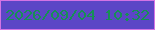 文字の大きさ：4、枠の色：d473e4、背景の色：5c46c6、文字の色：178f56 無料ブログパーツのブログ時計